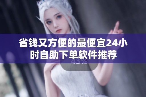 省钱又方便的最便宜24小时自助下单软件推荐 省钱又方便的最便宜24小时自助下单软件推荐