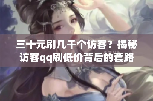 三十元刷几千个访客?揭秘访客qq刷低价背后的套路 三十元刷几千个访客?揭秘访客qq刷低价背后的套路
