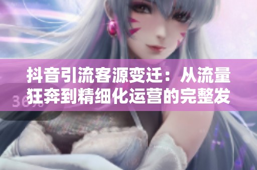 抖音引流客源变迁:从流量狂奔到精细化运营的完整发展历程分析 抖音引流客源变迁:从流量狂奔到精细化运营的完整发展历程分析