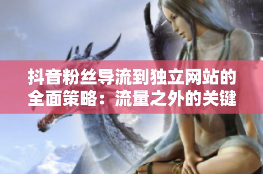 抖音粉丝导流到独立网站的全面策略：流量之外的关键因素分析
