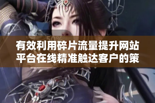 有效利用碎片流量提升网站平台在线精准触达客户的策略