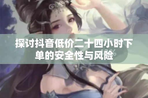探讨抖音低价二十四小时下单的安全性与风险