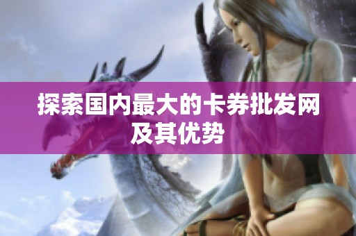 探索国内最大的卡券批发网及其优势